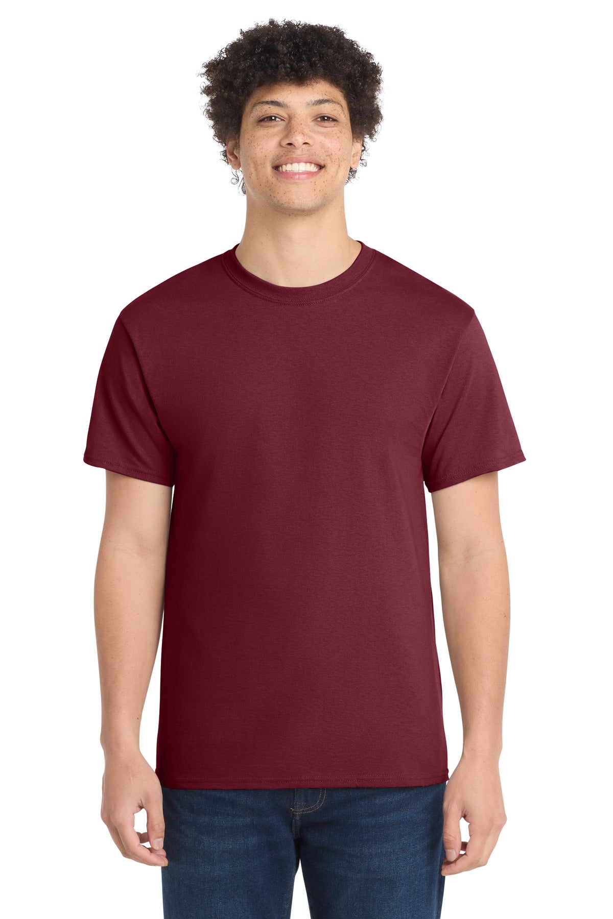 Port & Co Core Cotton Tee. PC54 in Cardinal