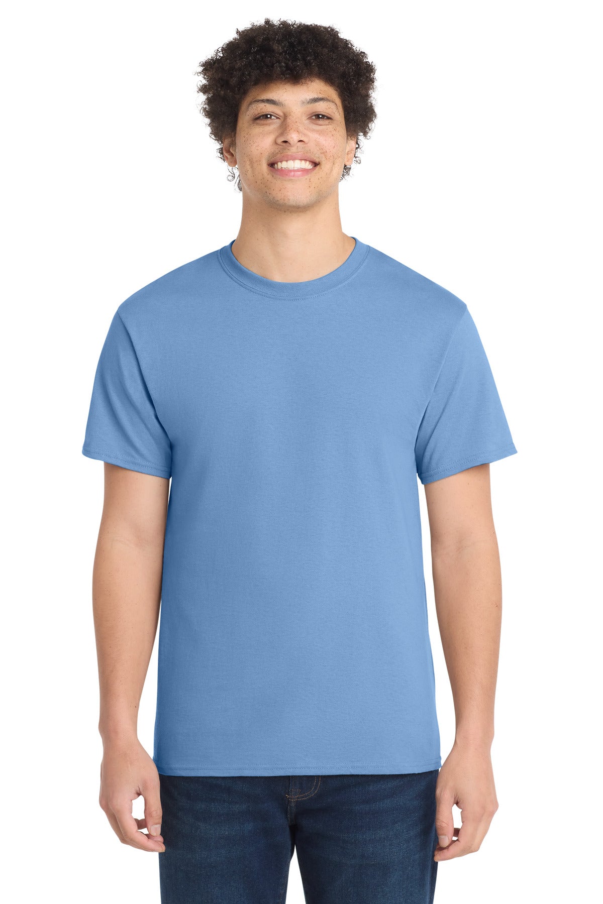 Port & Co Core Cotton Tee. PC54 in Carolina Blue