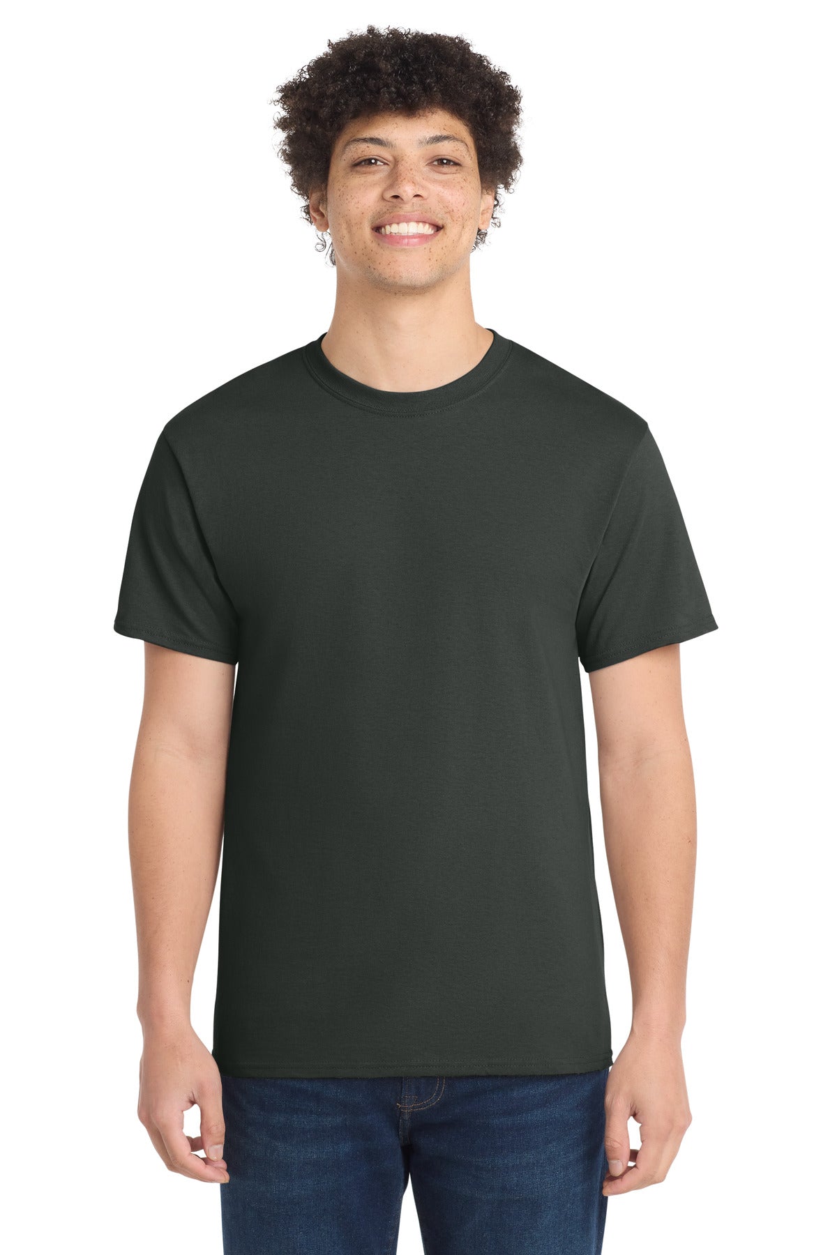 Port & Co Core Cotton Tee. PC54 in Coal Grey