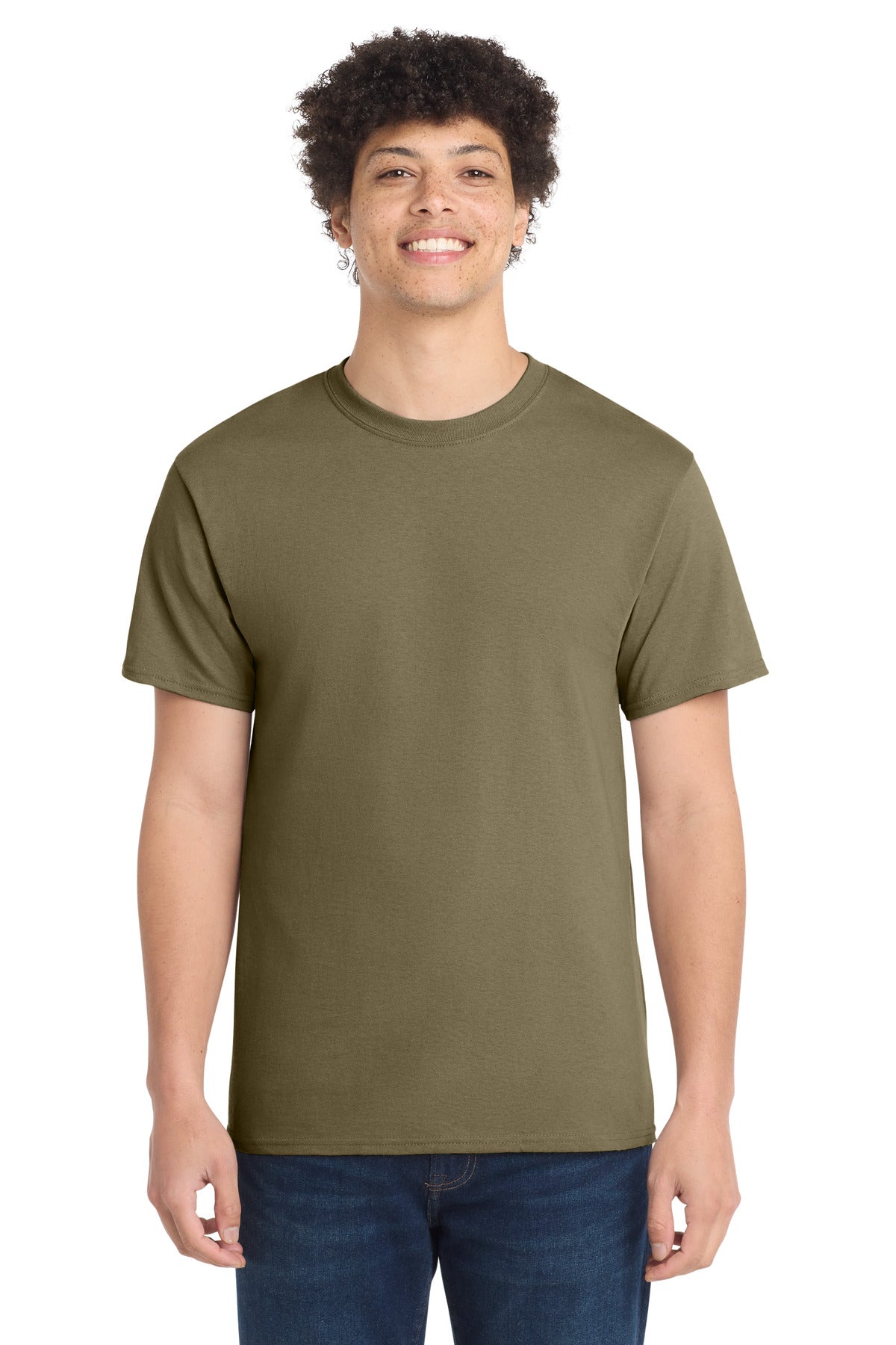Port & Co Core Cotton Tee. PC54 in Coyote Brown