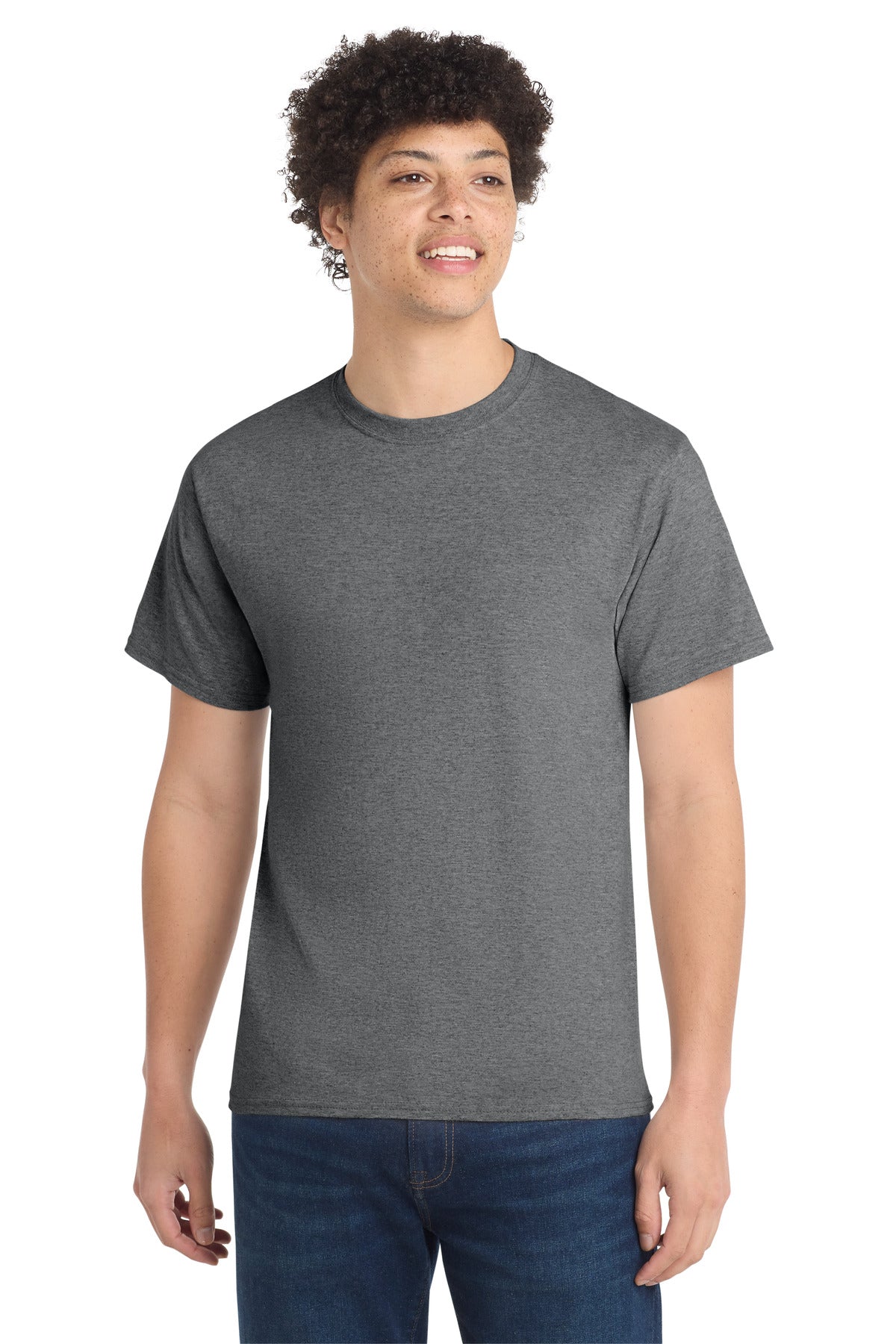 Port & Co Core Cotton Tee. PC54 in Graphite Heather