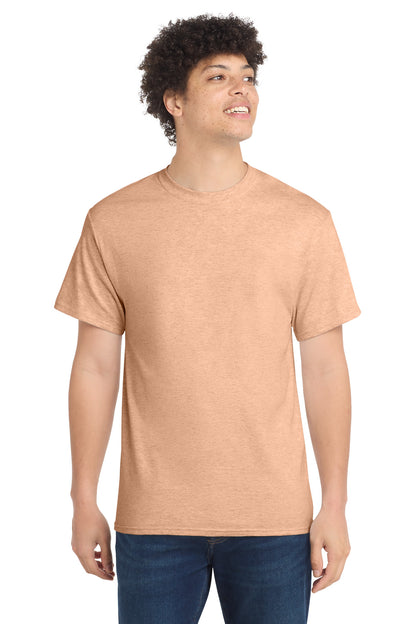 Port & Co Core Cotton Tee. PC54 in Heathered Dusty Peach