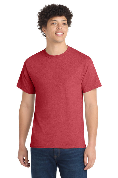 Port & Co Core Cotton Tee. PC54 in Heather Red