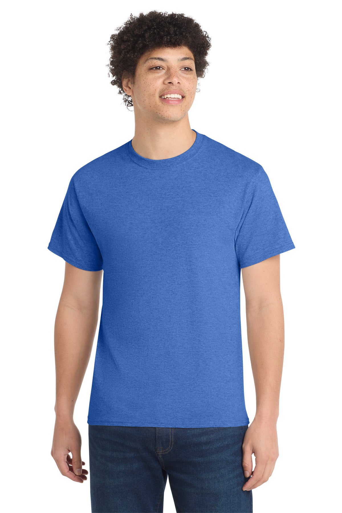 Port & Co Core Cotton Tee. PC54 in Heather Royal
