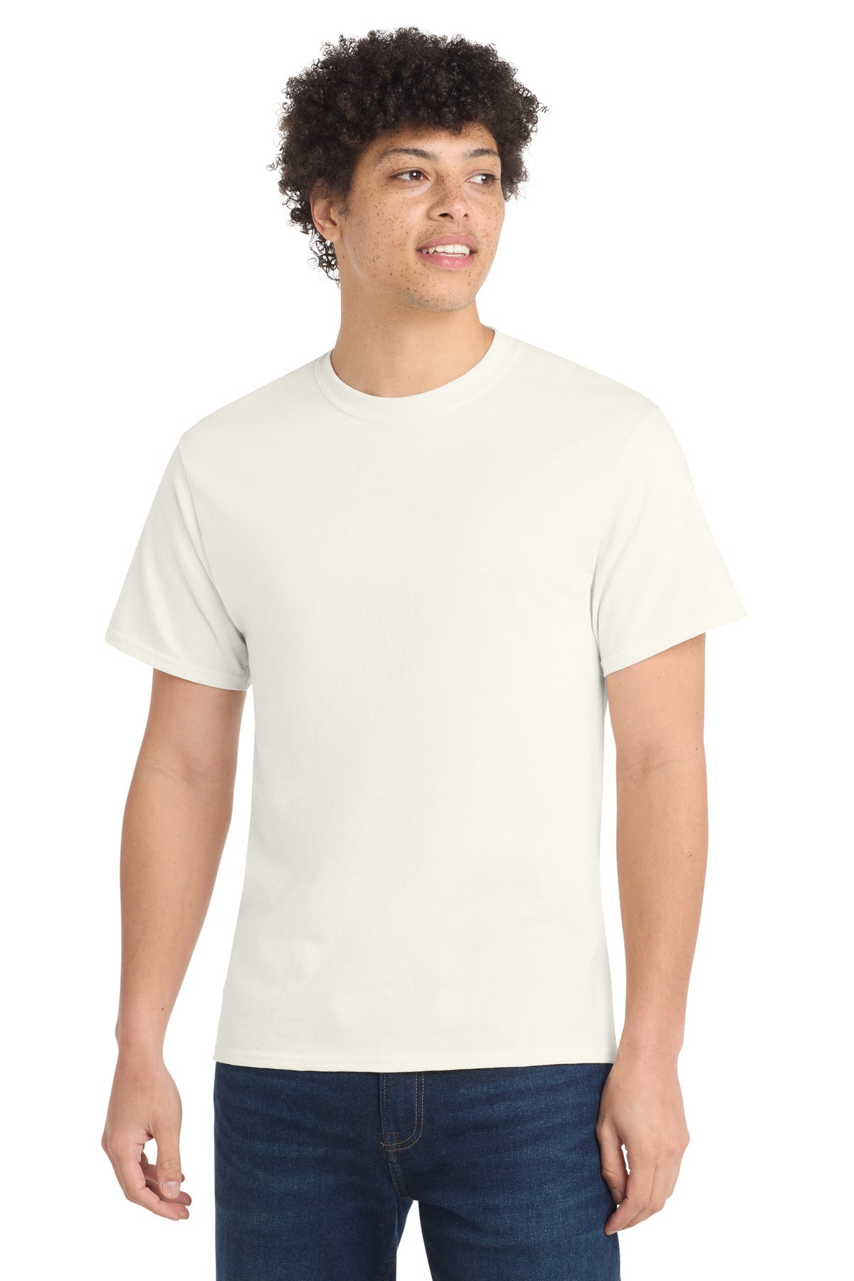 Port & Co Core Cotton Tee. PC54 in Ivory