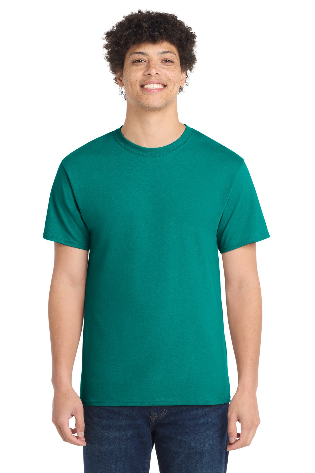 Port & Co Core Cotton Tee. PC54 in Jade Green