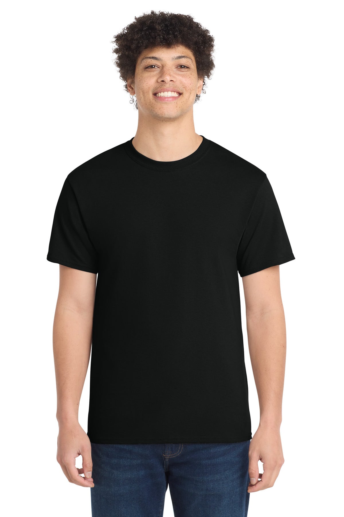 Port & Co Core Cotton Tee. PC54 in Jet Black