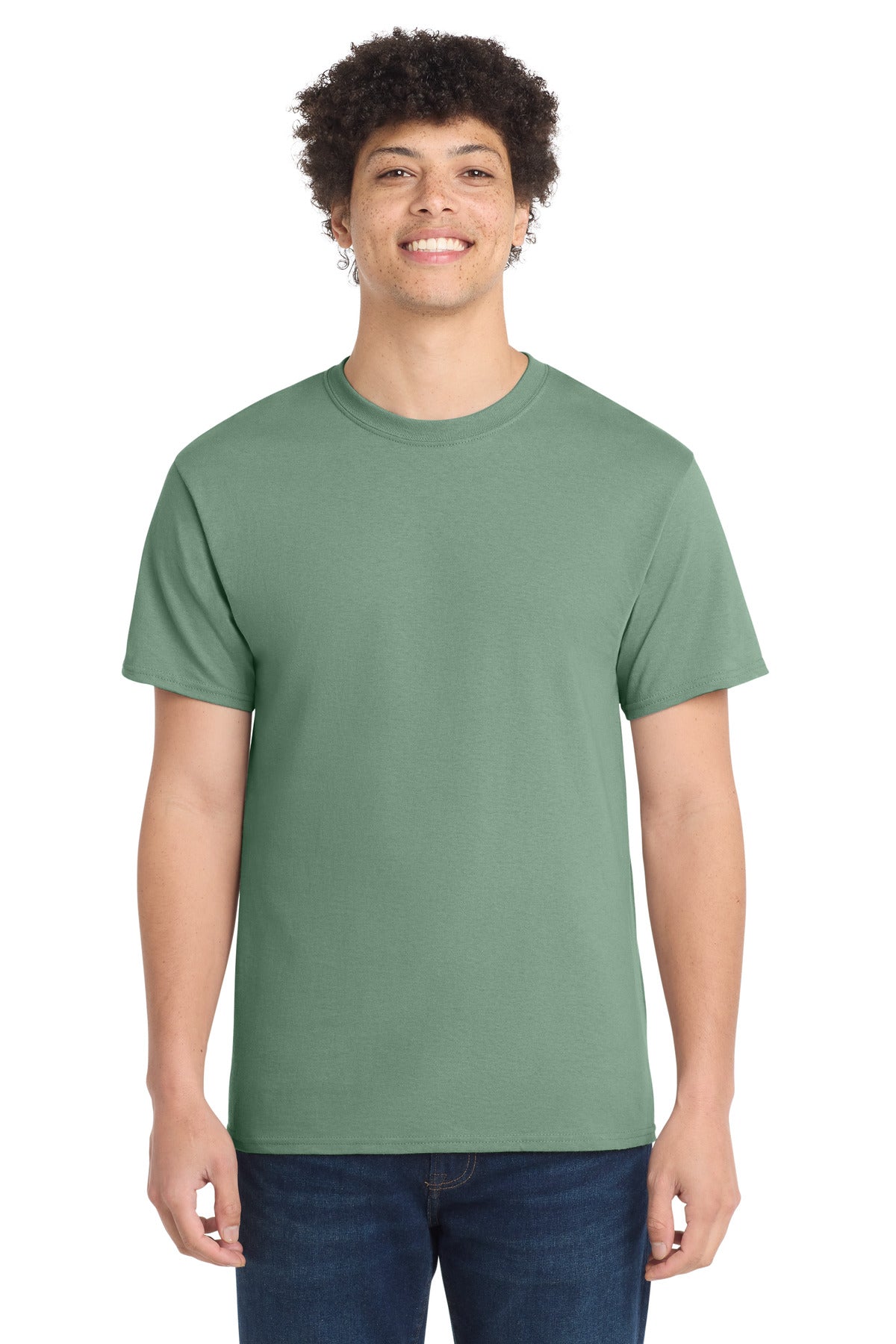 Port & Co Core Cotton Tee. PC54 in Laurel Green