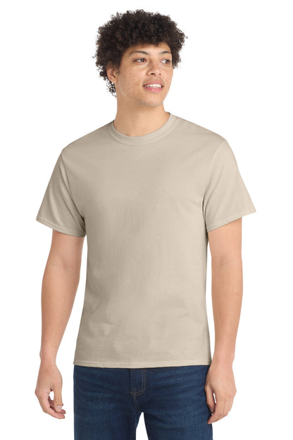 Port & Co Core Cotton Tee. PC54 in Light Sand