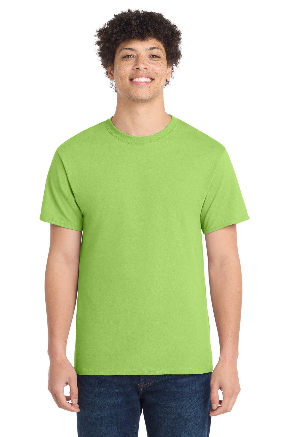 Port & Co Core Cotton Tee. PC54 in Lime