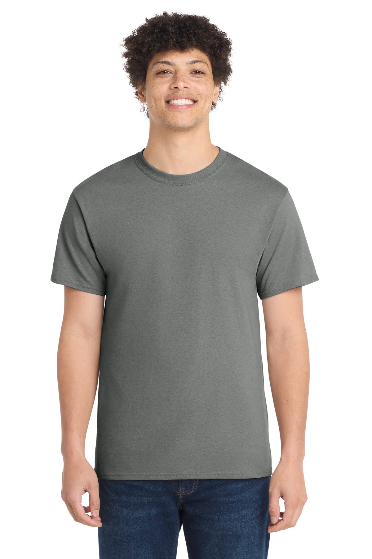 Port & Co Core Cotton Tee. PC54 in Medium Grey