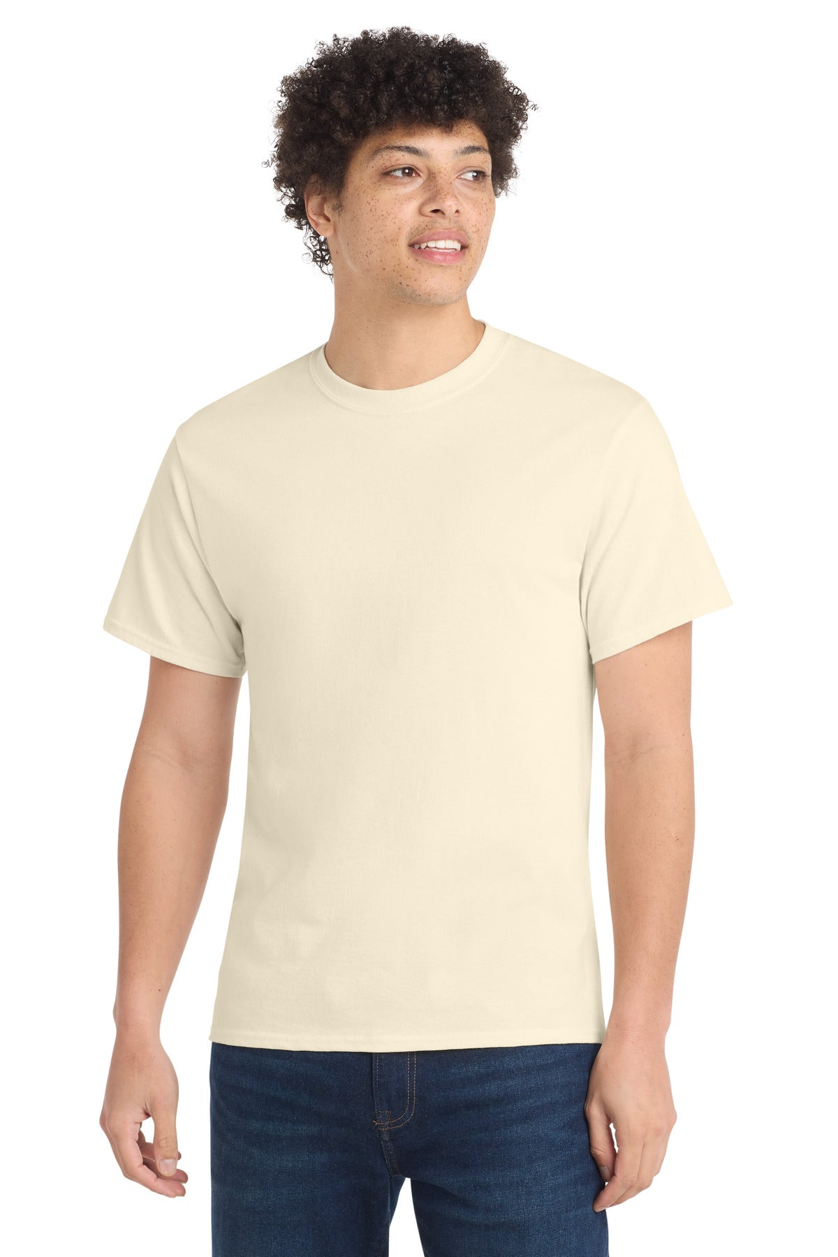 Port & Co Core Cotton Tee. PC54 in Natural