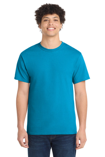 Port & Co Core Cotton Tee. PC54 in Neon Blue