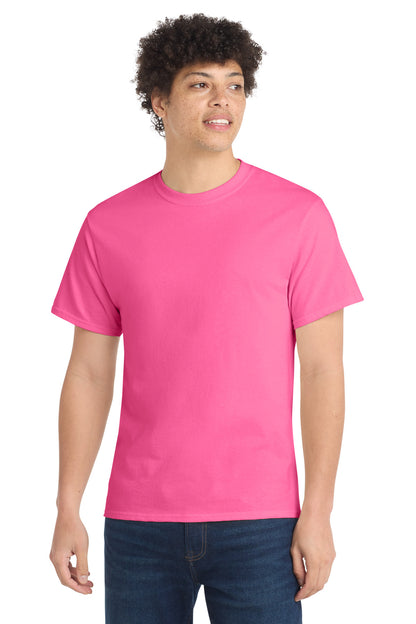 Port & Co Core Cotton Tee. PC54 in Neon Pink
