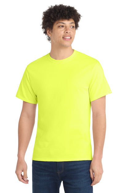 Port & Co Core Cotton Tee. PC54 in Neon Yellow