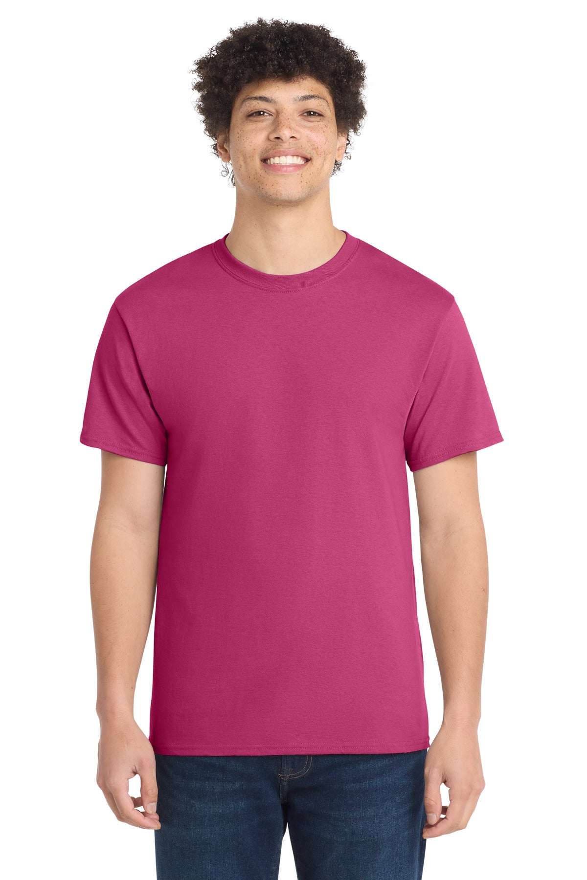 Port & Co Core Cotton Tee. PC54 in Sangria