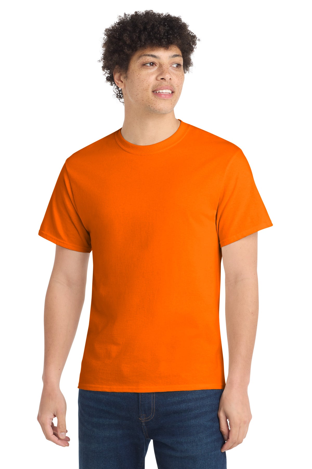 Port & Co Core Cotton Tee. PC54 in S. Orange