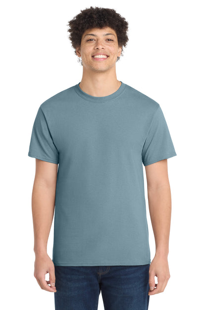 Port & Co Core Cotton Tee. PC54 in Stonewashed Blue