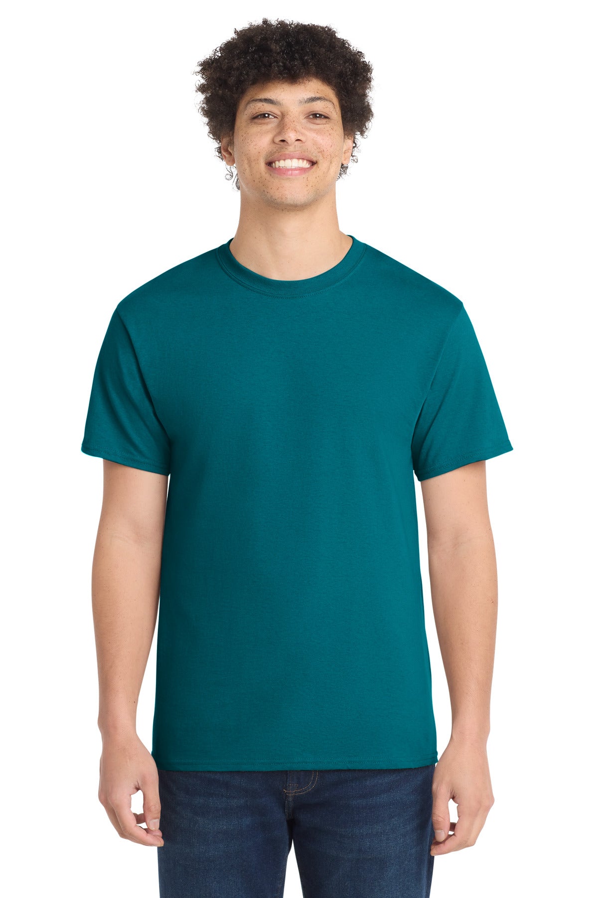 Port & Co Core Cotton Tee. PC54 in Teal