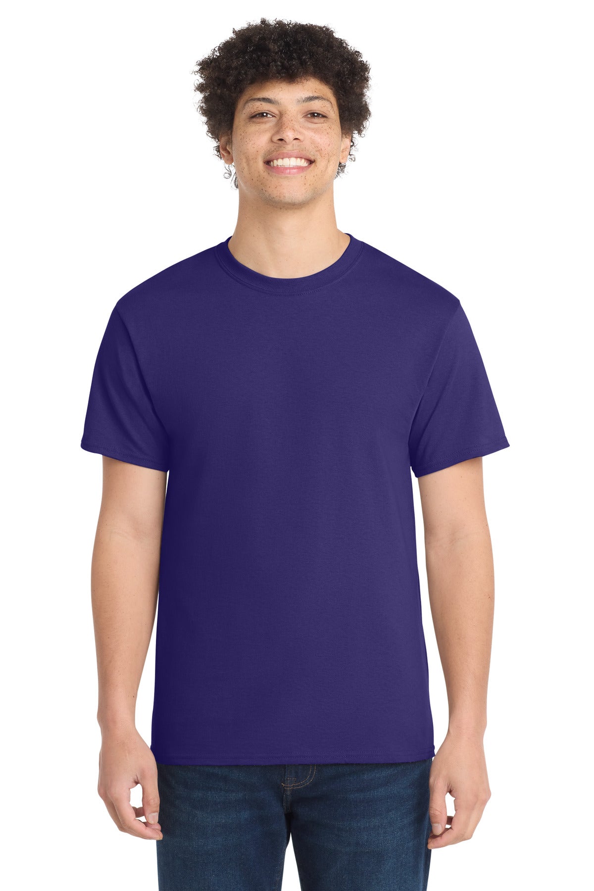 Port & Co Core Cotton Tee. PC54 in Team Purple