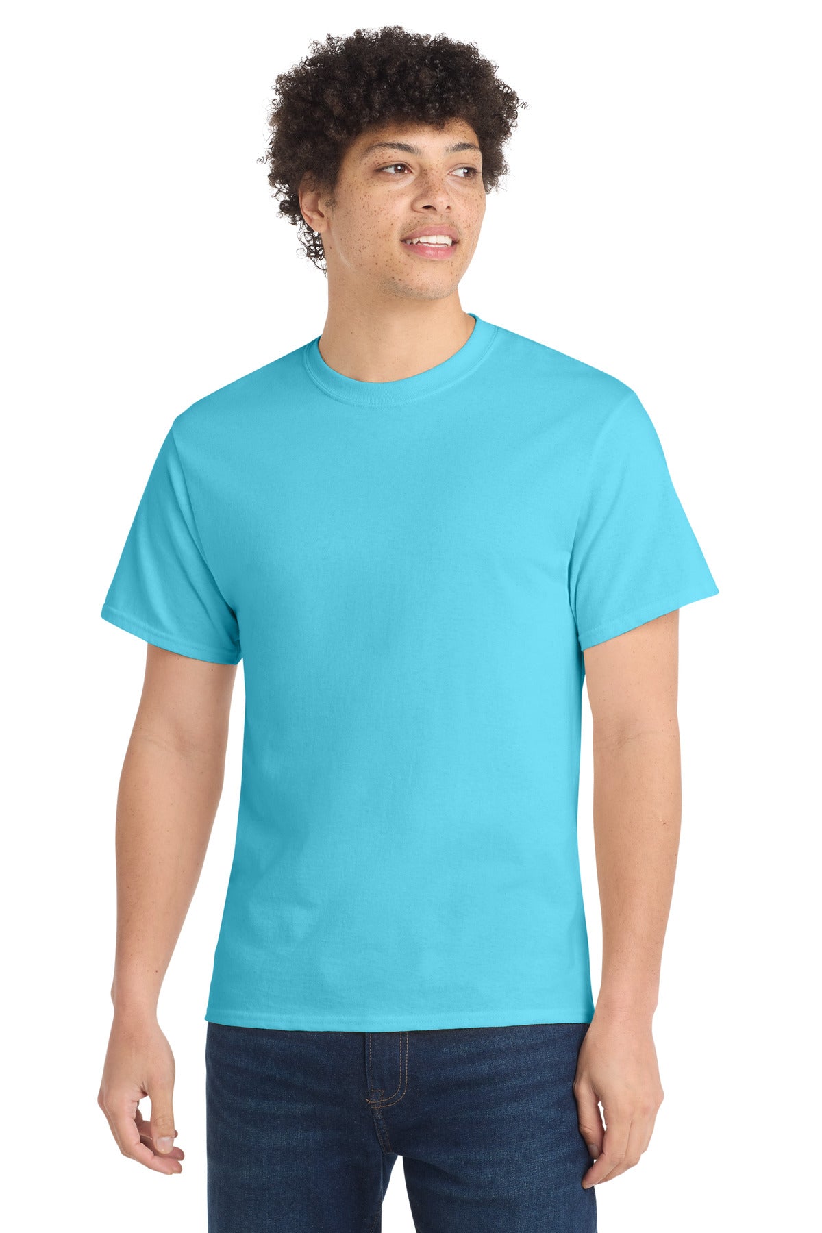 Port & Co Core Cotton Tee. PC54 in Tidal Wave