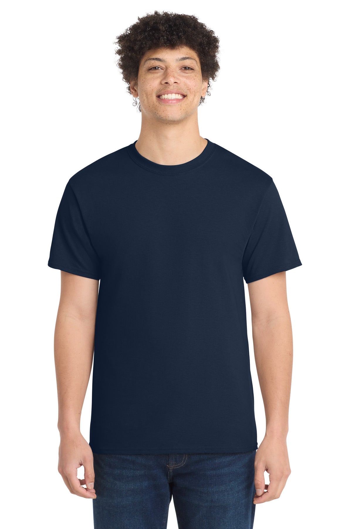 Port & Co Core Cotton Tee. PC54 in True Navy