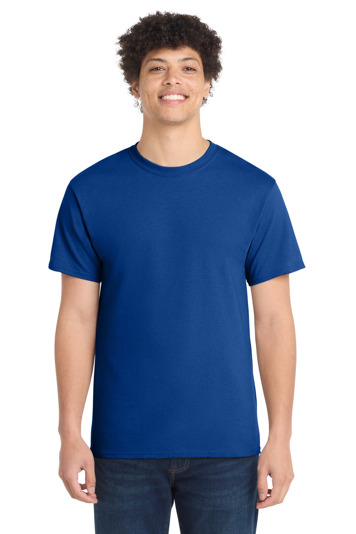Port & Co Core Cotton Tee. PC54 in True Royal
