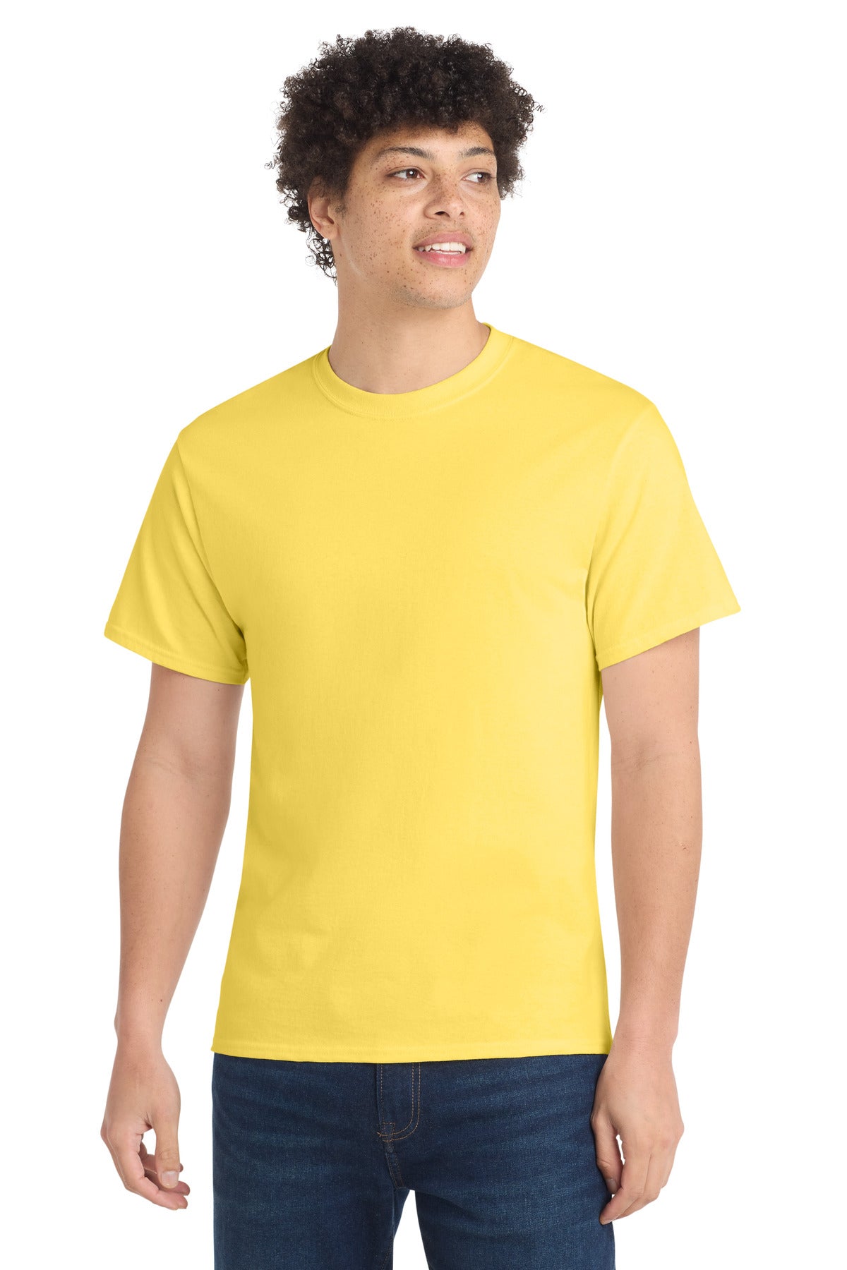 Port & Co Core Cotton Tee. PC54 in Yellow