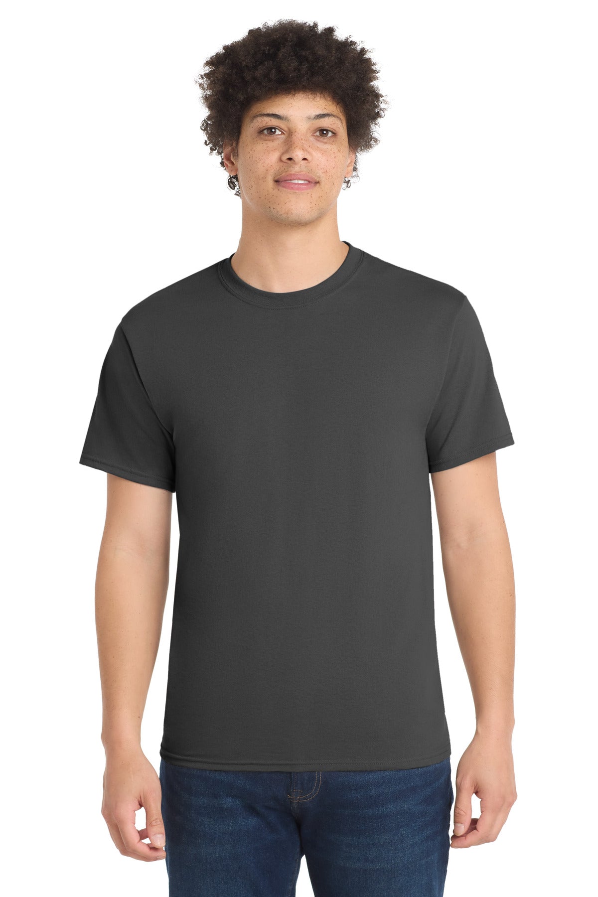 Port & Co Tall Core Blend Tee. PC55T in Charcoal