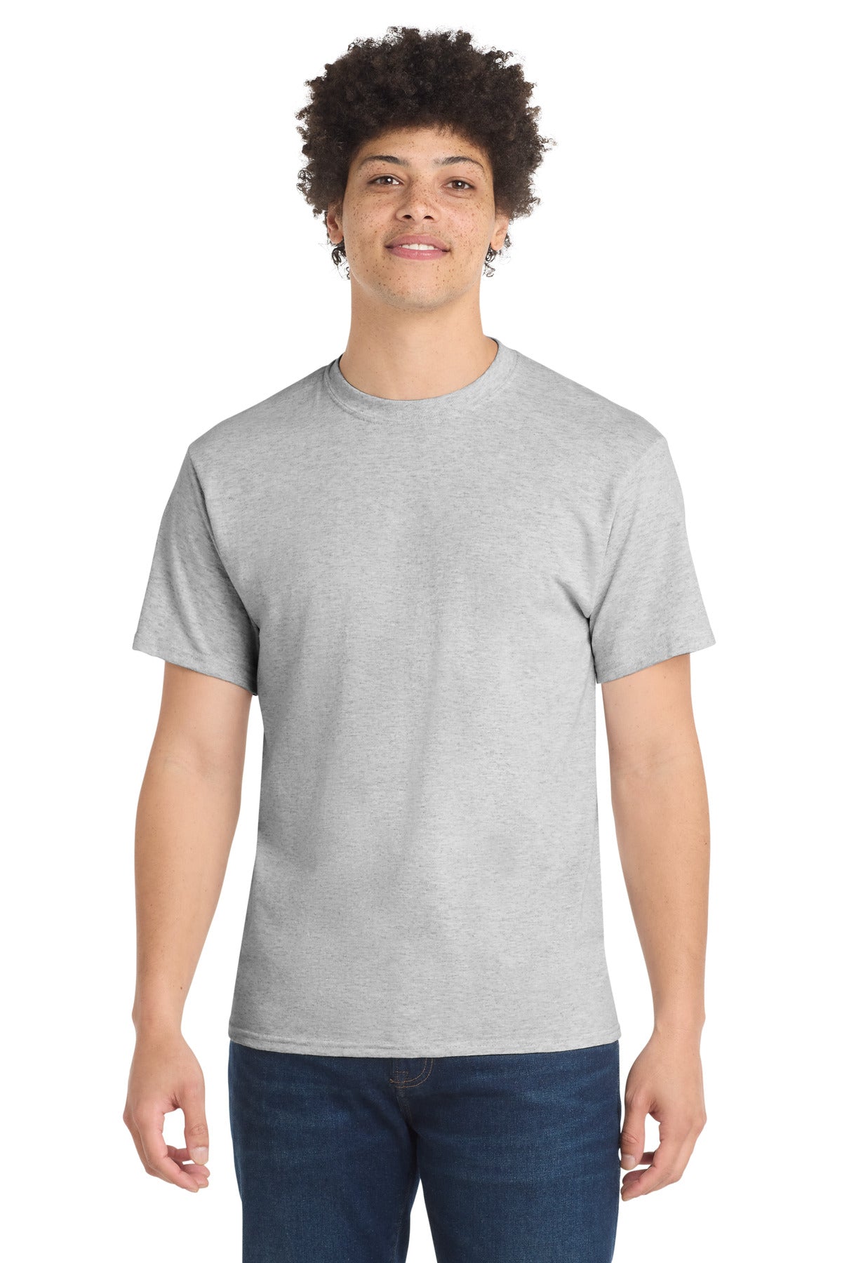 Port & Co Core Blend Tee.  PC55 in Ash
