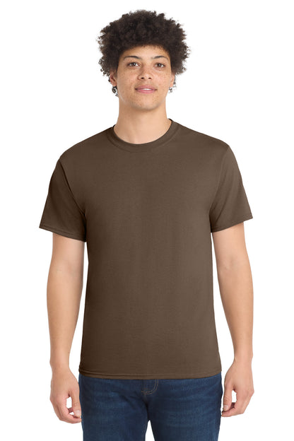 Port & Co Core Blend Tee.  PC55 in Brown