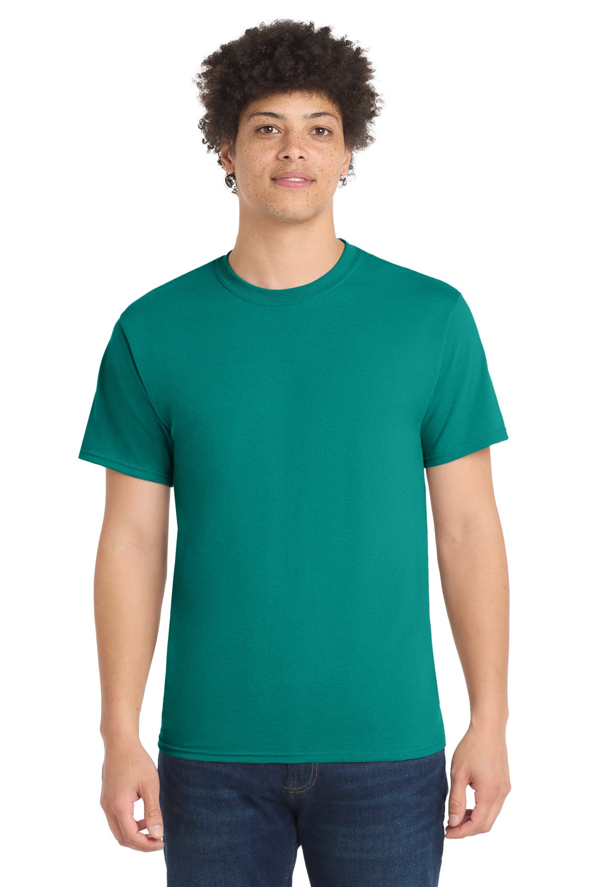 Port & Co Core Blend Tee.  PC55 in Jade Green