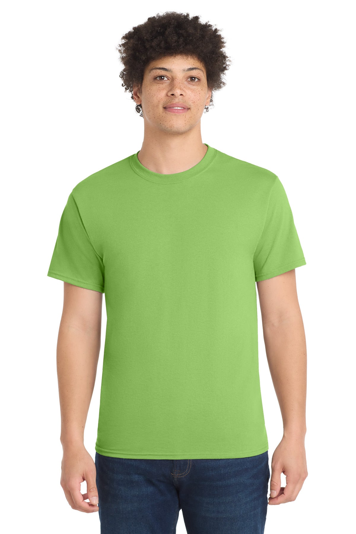 Port & Co Core Blend Tee.  PC55 in Lime