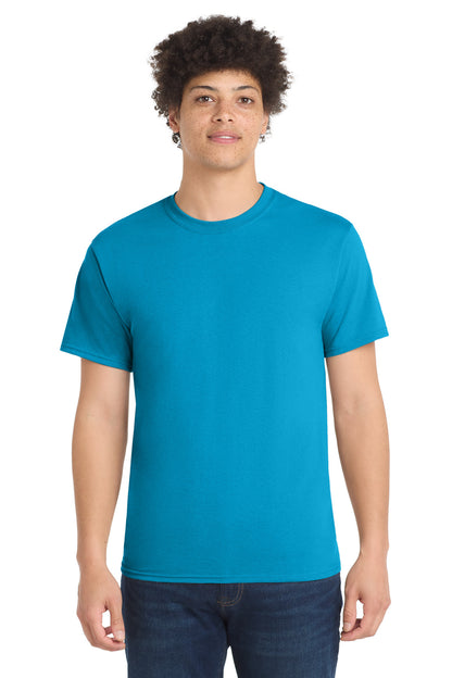 Port & Co Core Blend Tee.  PC55 in Neon Blue
