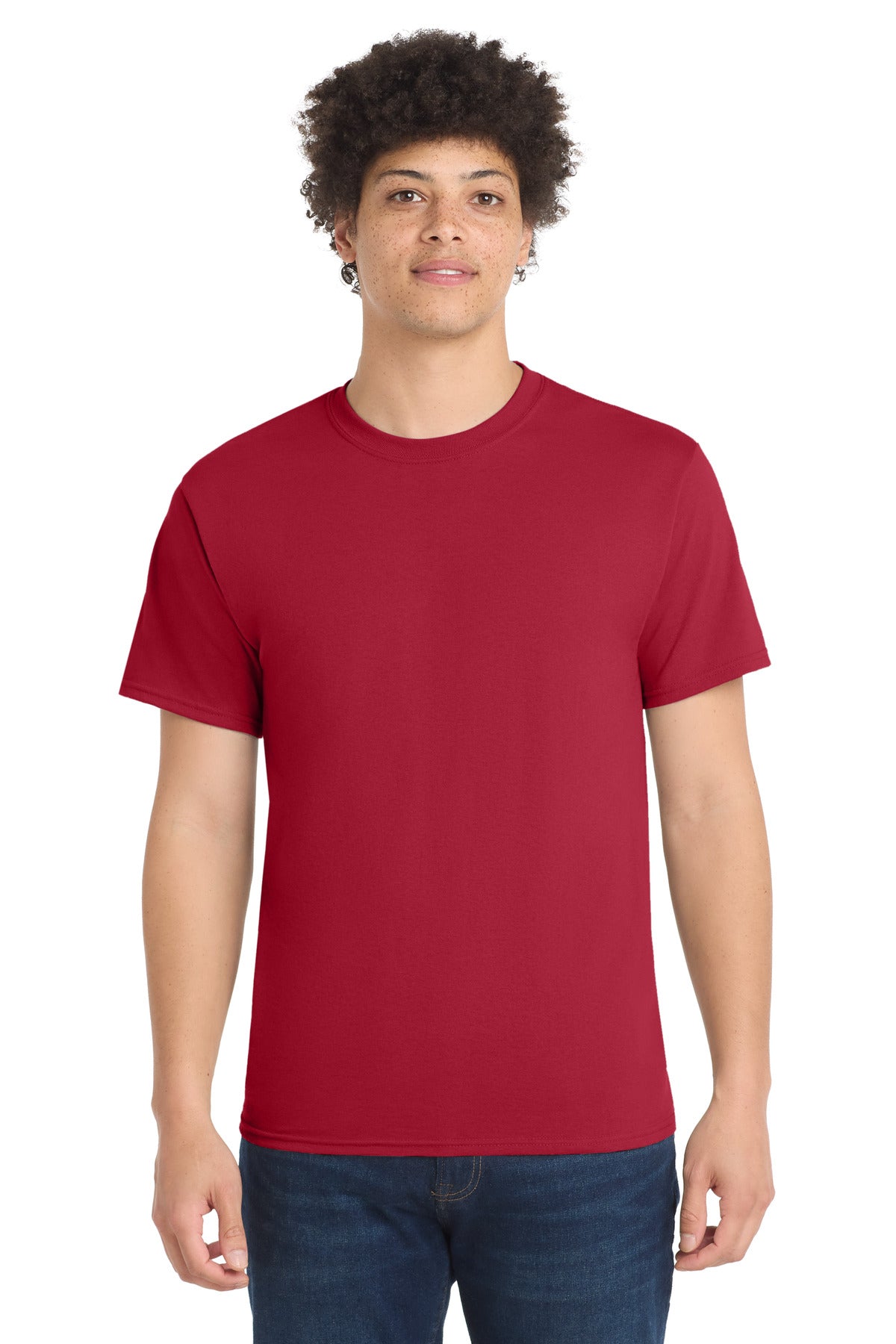 Port & Co Core Blend Tee.  PC55 in Red