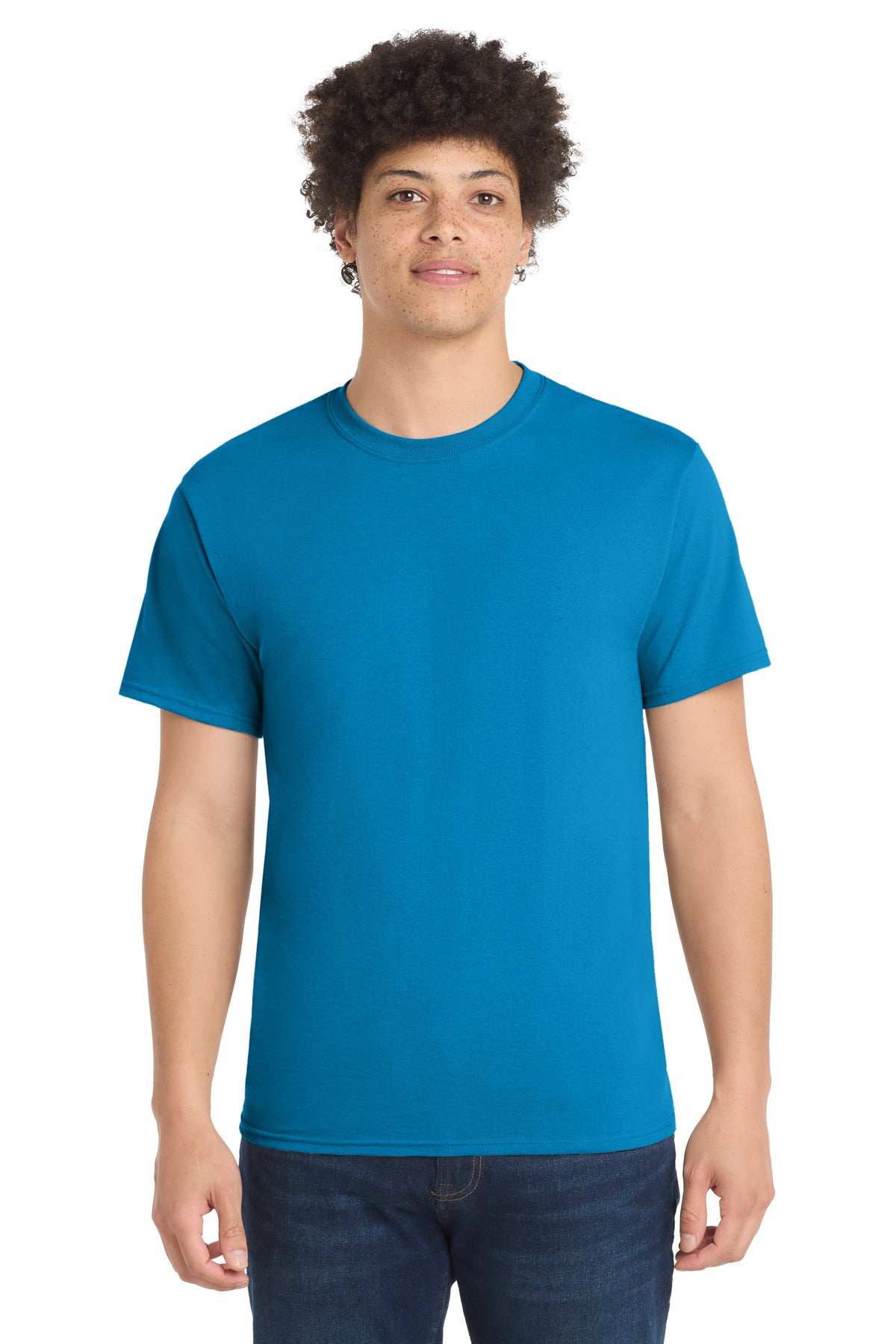 Port & Co Tall Core Blend Tee. PC55T in Sapphire