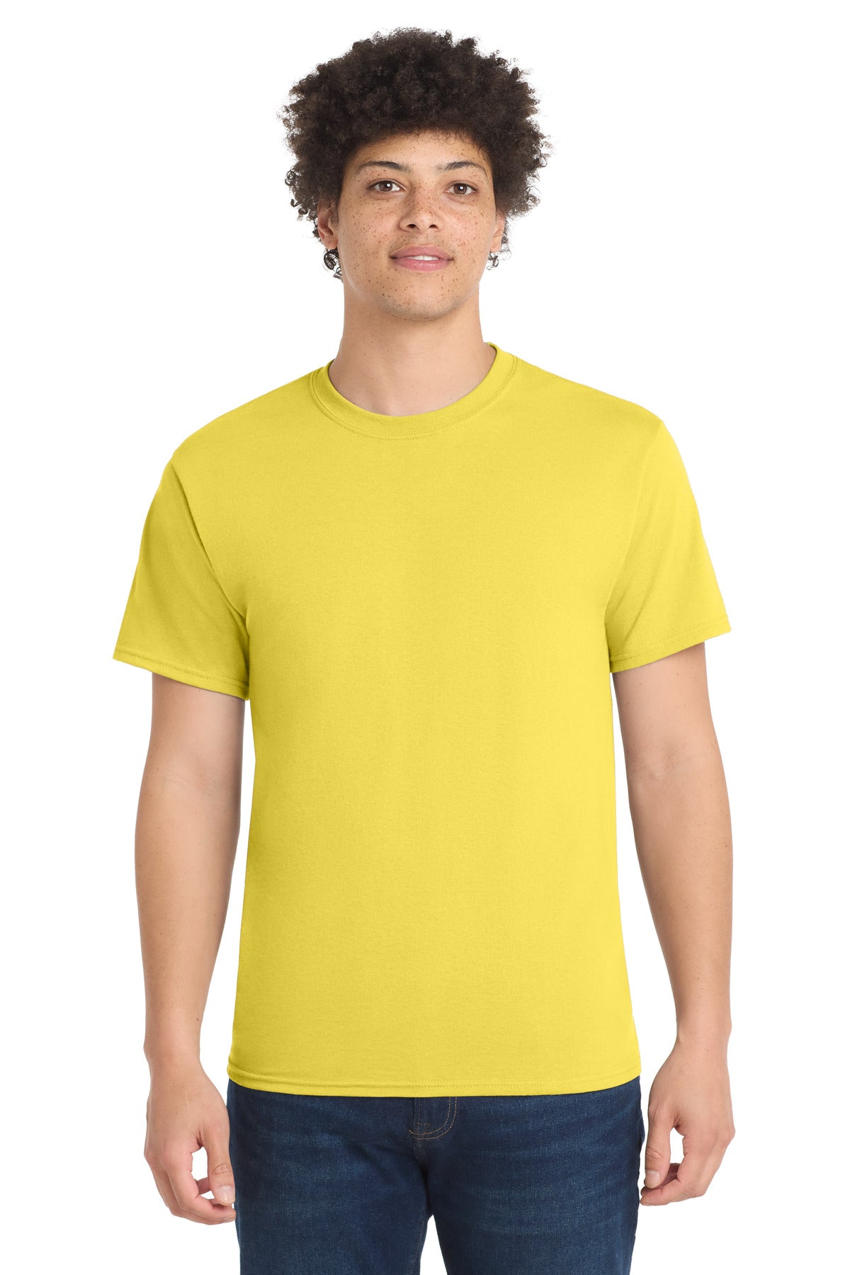 Port & Co Core Blend Tee.  PC55 in Yellow