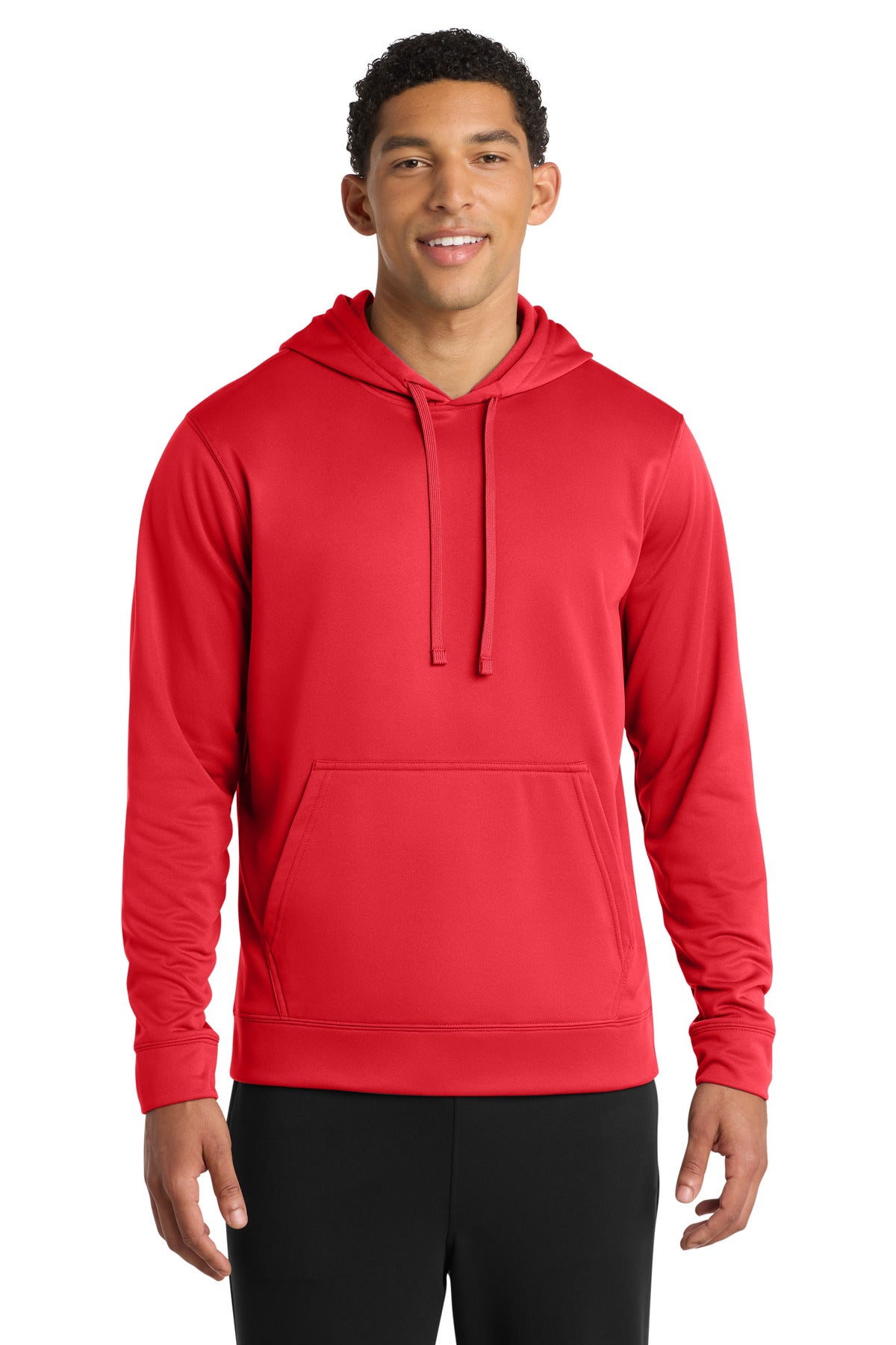 Port & Co Performance Fleece Pullover Hooded Sweatshirt. PC590H in Red