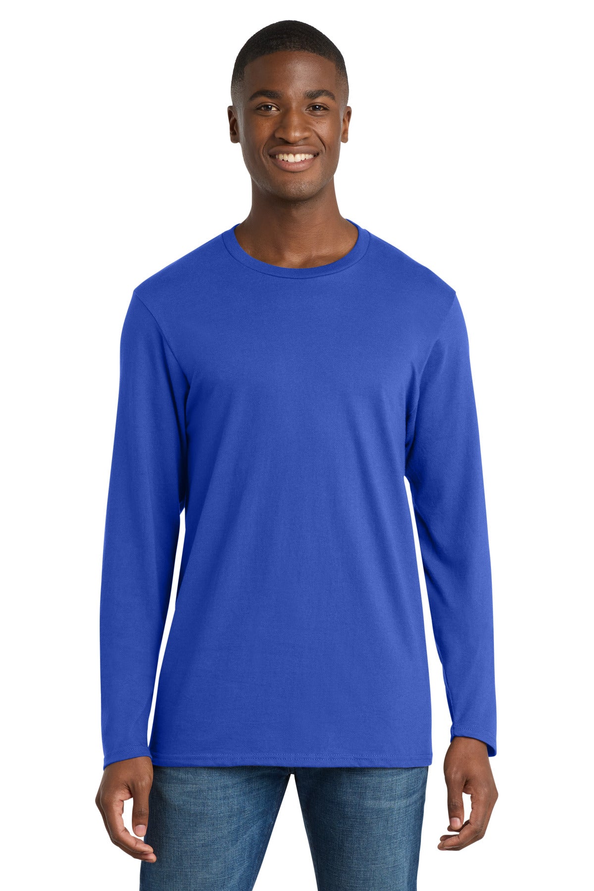 Port & Co Long Sleeve Bouncer Tee PC600LS in True Royal