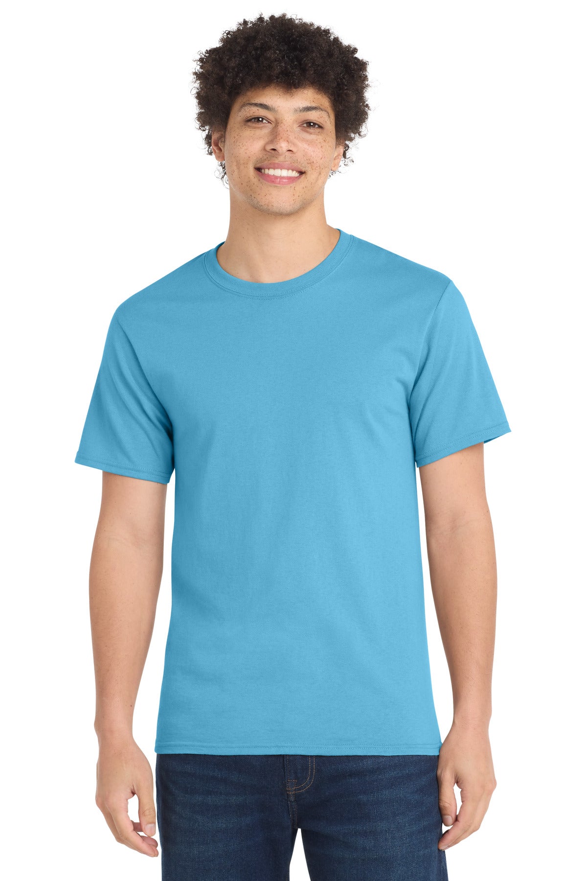 Port & Co Tall Essential Tee.  PC61T in Aquatic Blue