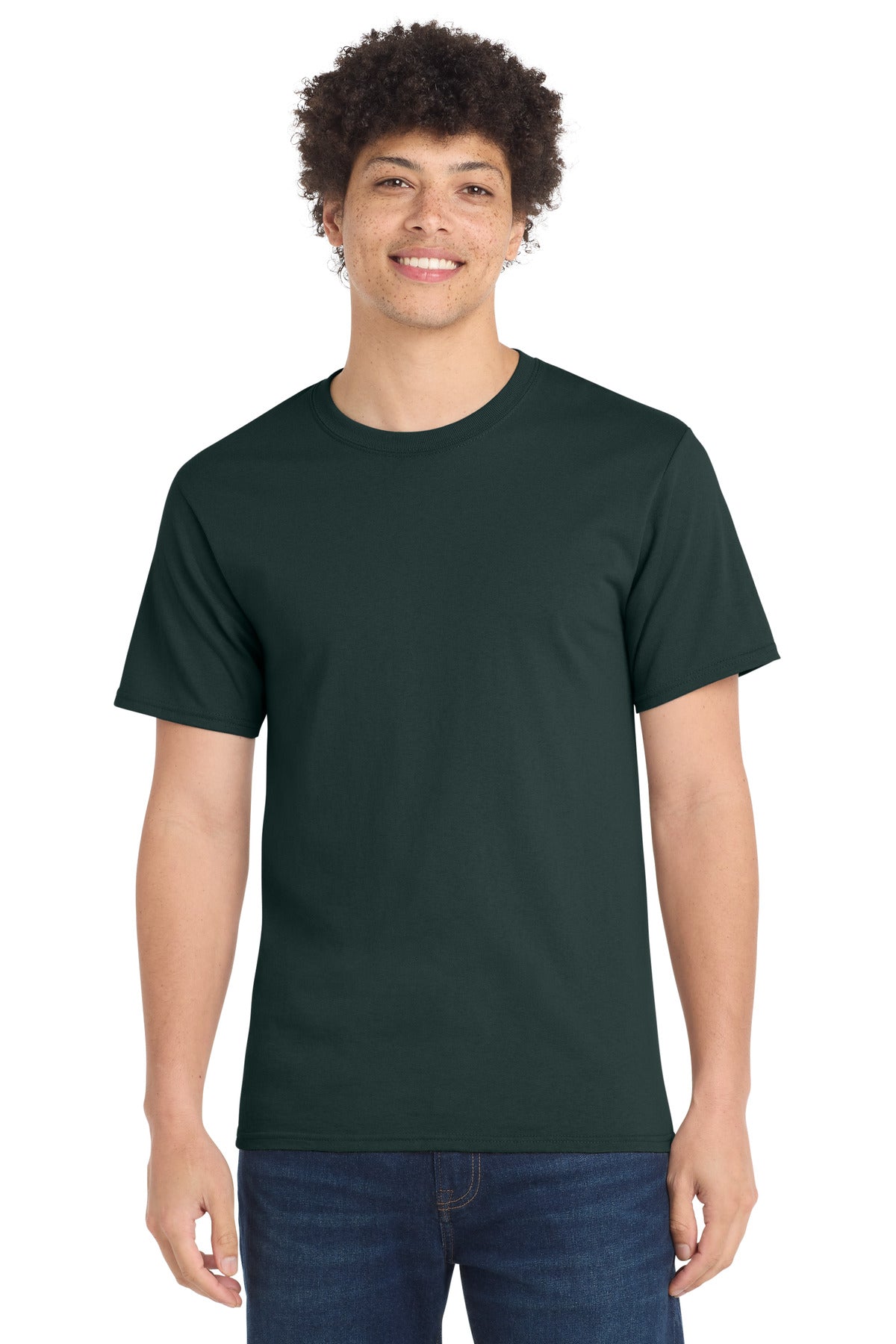 Port & Co Tall Essential Tee.  PC61T in Dark Green