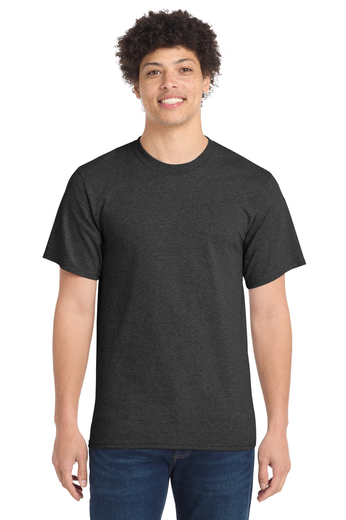 Port & Co Tall Essential Tee.  PC61T in Dark Heather Grey