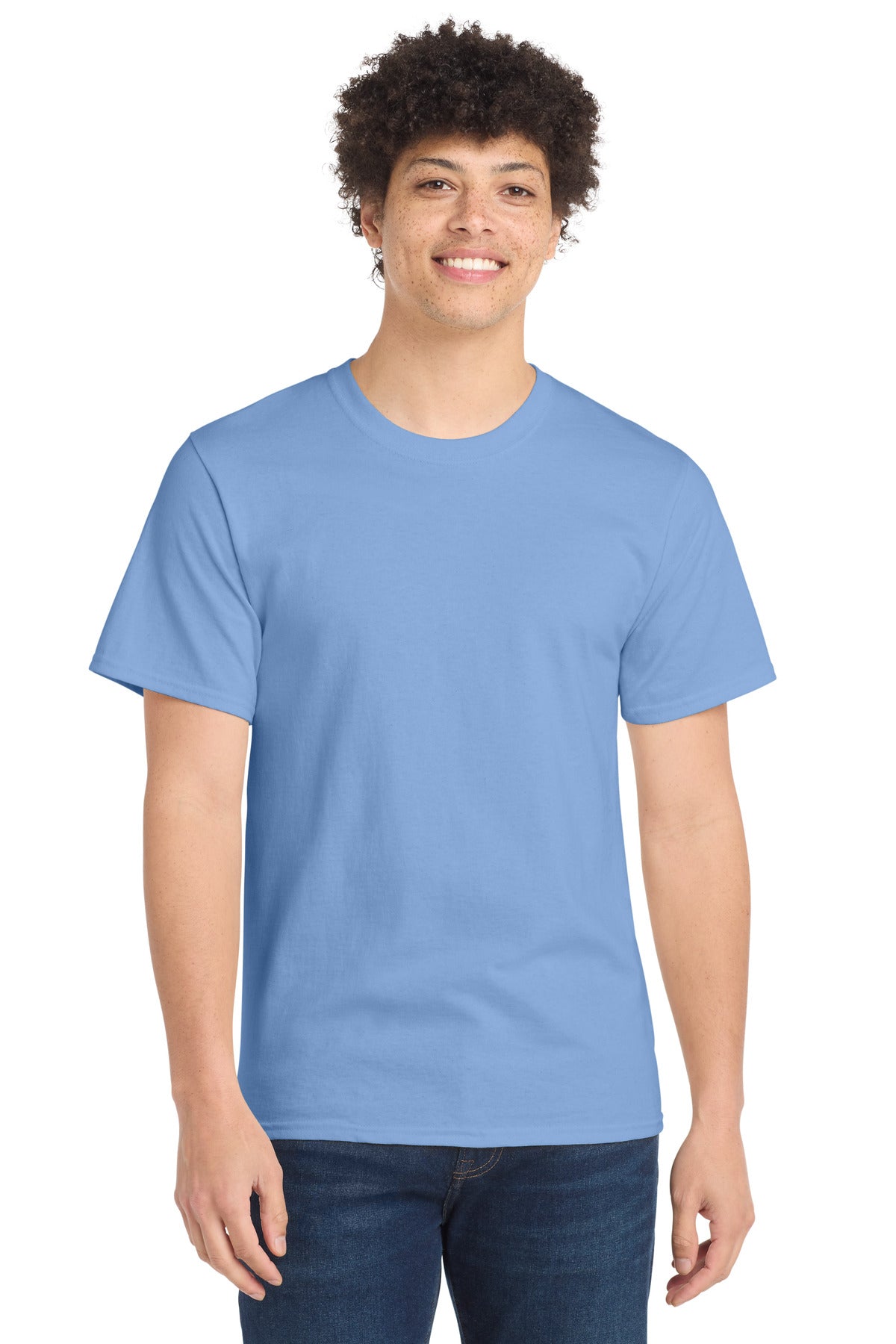 Port & Co Tall Essential Tee.  PC61T in Light Blue