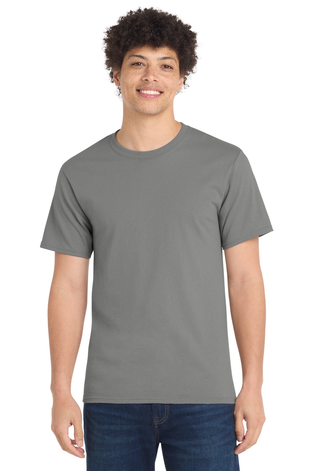Port & Co Tall Essential Tee.  PC61T in Medium Grey