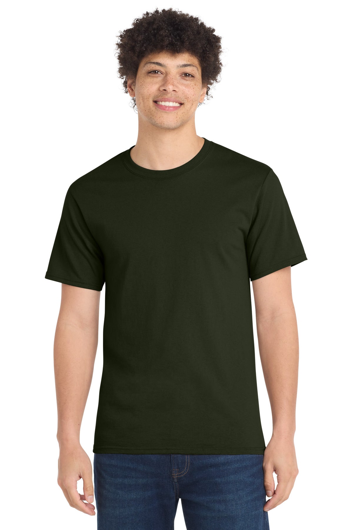 Port & Co Tall Essential Tee.  PC61T in Olive