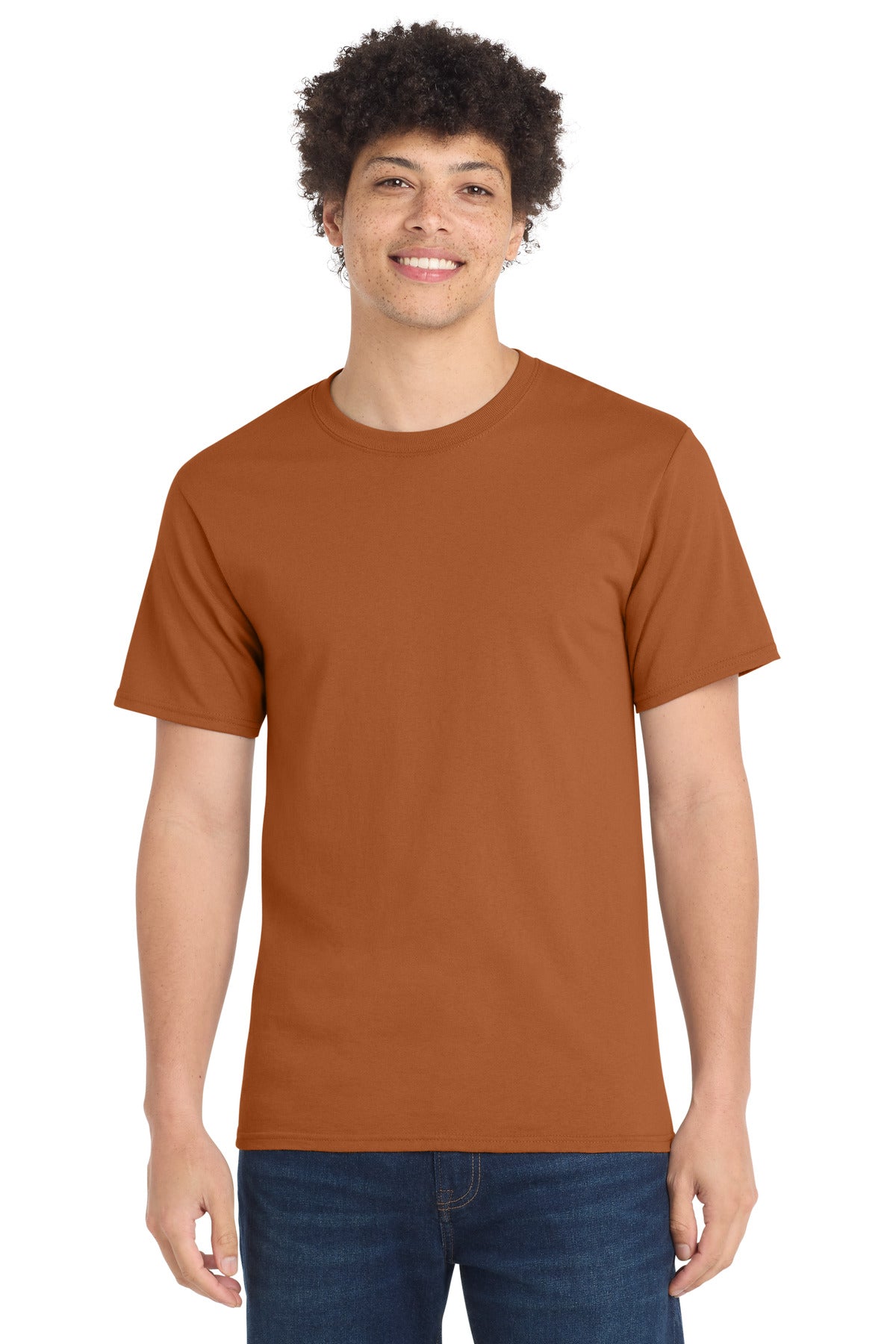 Port & Co Tall Essential Tee.  PC61T in Texas Orange