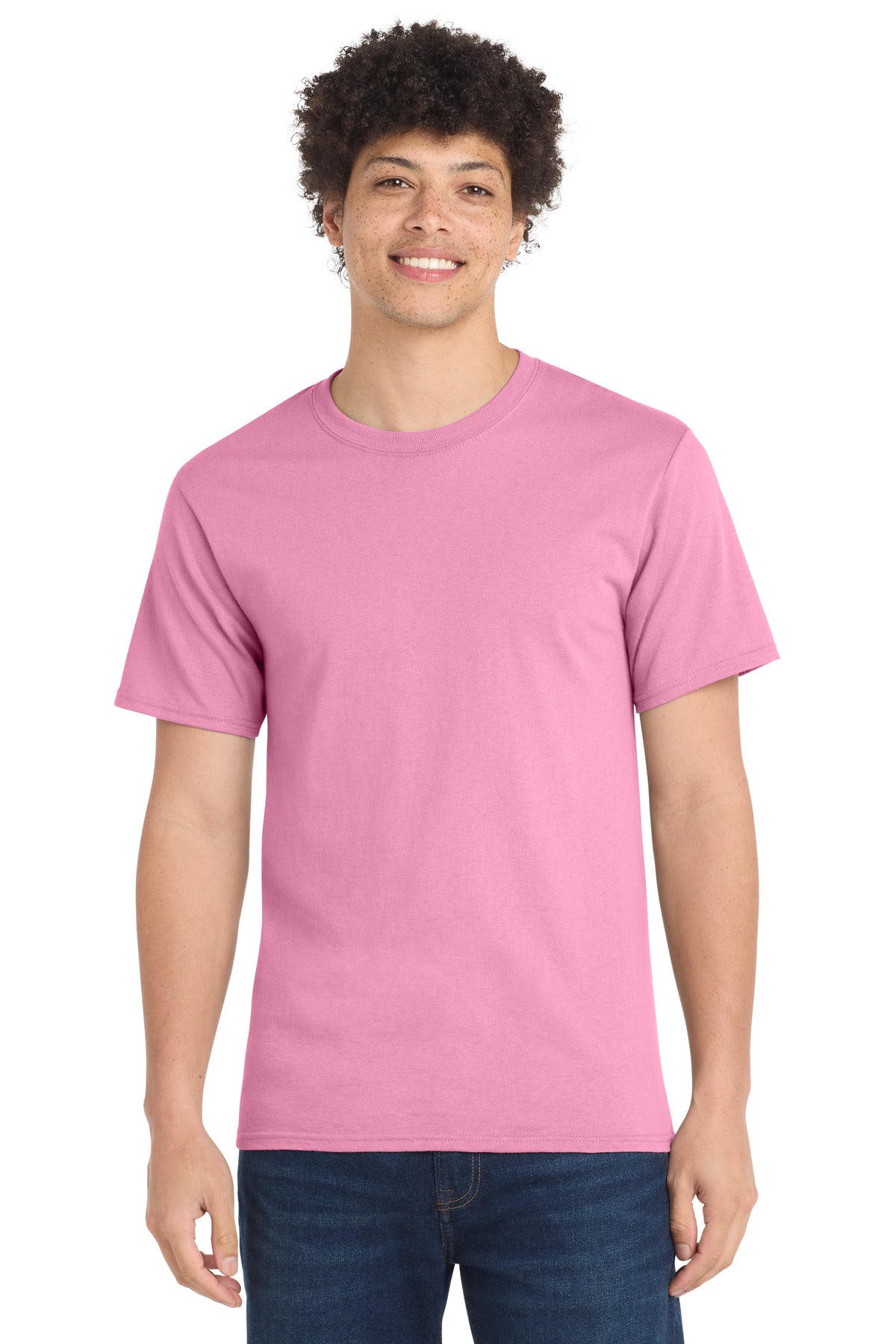 Port & Co Essential Tee. PC61 in Candy Pink
