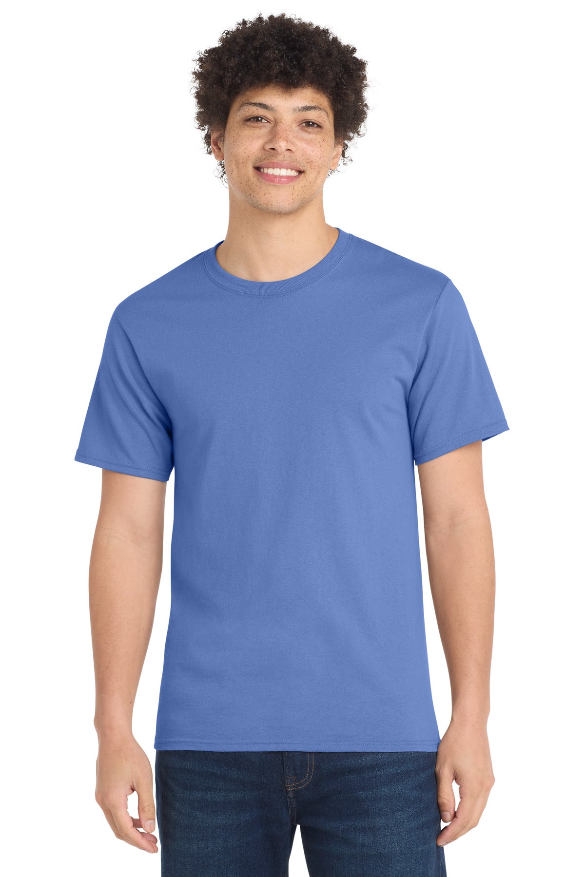 Port & Co Essential Tee. PC61 in Carolina Blue
