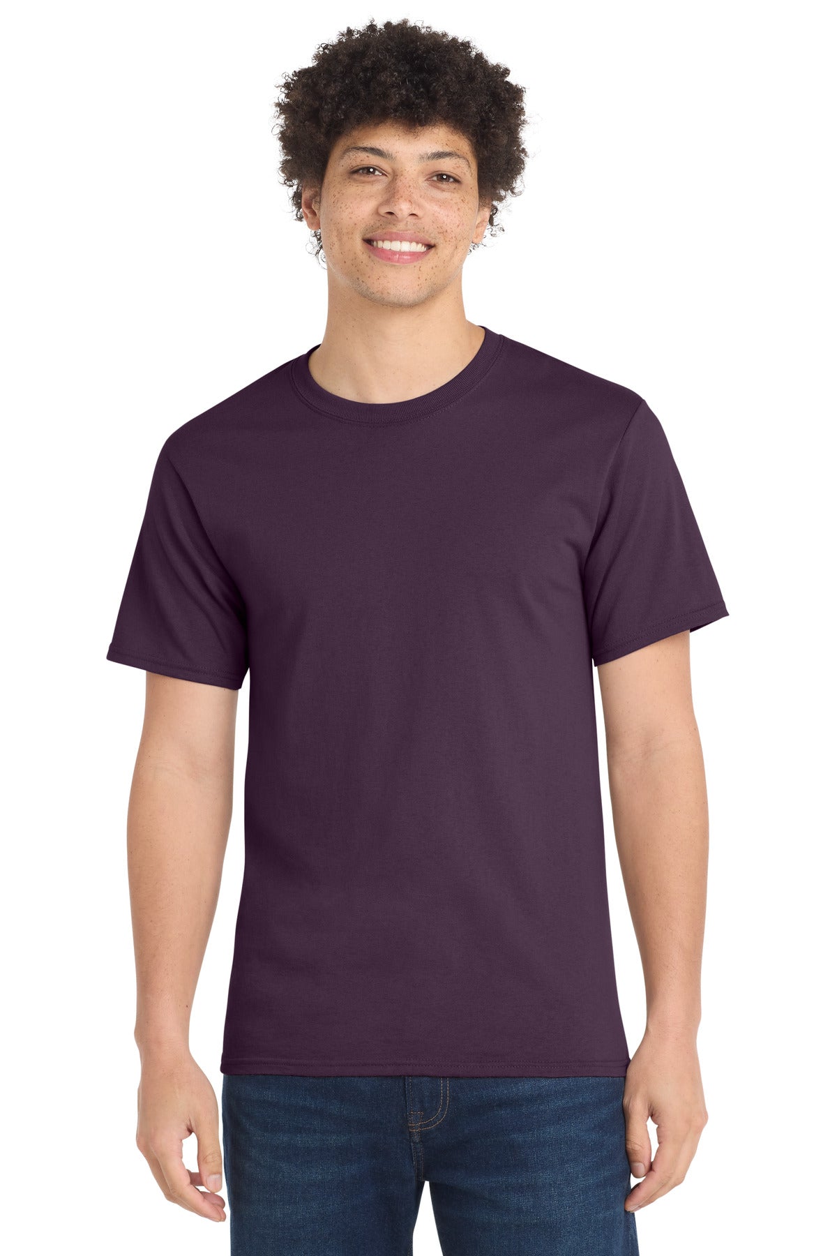 Port & Co Essential Tee. PC61 in Eggplant