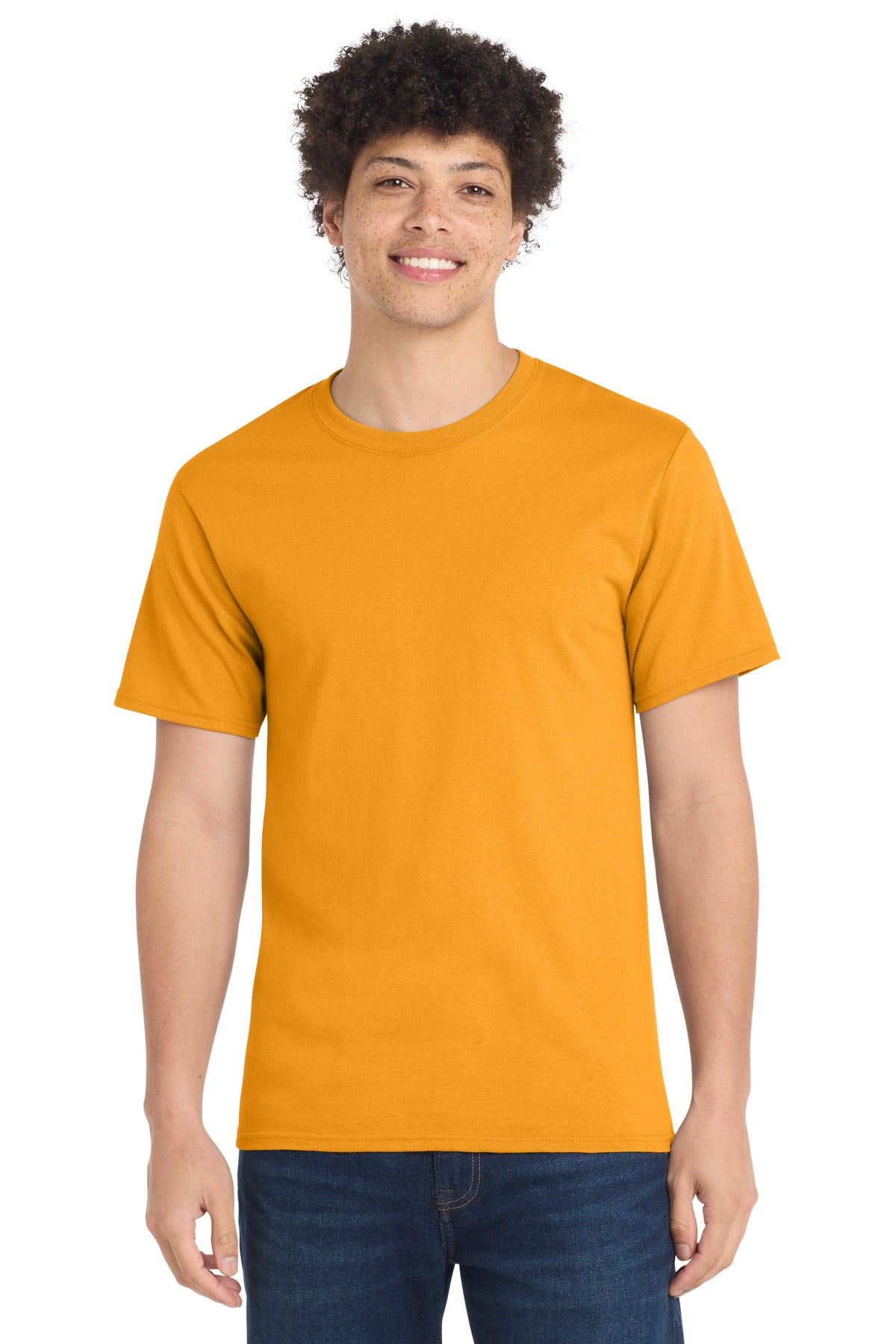 Port & Co Essential Tee. PC61 in Gold